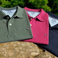 Polo Neck T-Shirt for Men (Multicolor, M) (Pack of 3)