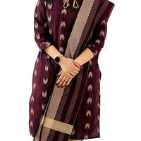 Women's Cotton Kurta Pant Set with Dupatta
