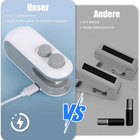 Portable Mini Sealing Machine 2 in 1 USB Rechargeable Magnetic Heat Sealing and Cutting Bag Seale