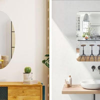Combo of Oval Shape & Square Shape Mirror (Pack of 1)