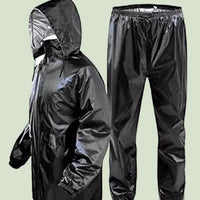 Polyester Rain Coat for Men (Black, Free Size)