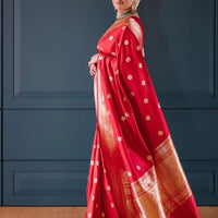 Banarasi Silk Zari Woven Saree for Women (Multicolor, 6.3 m)