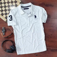 Half Sleeves Casual T-shirt for Men (White, XL)
