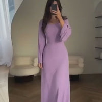 Long Sleeve Split Loose Leisure Professional Dress
